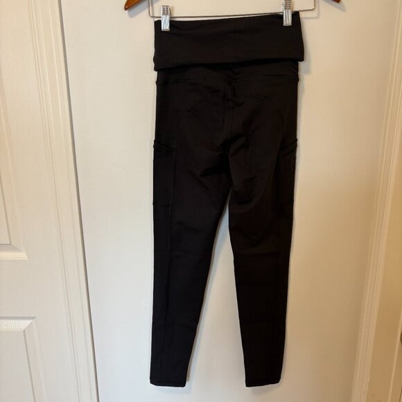 OFFLINE By Aerie The Hugger High Waisted Foldover Legging Black Size S pockets - Picture 7 of 13